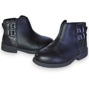 Size 6 Oshkosh B'gosh Black Sparkly Ankle Boots